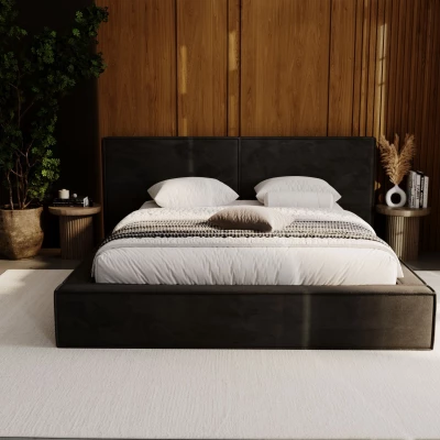 Manželská čalouněná postel 200x200 TELMA 2 - černá