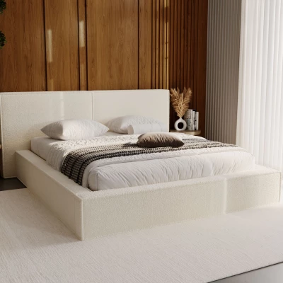 Manželská čalouněná postel 180x200 TELMA - vanilková