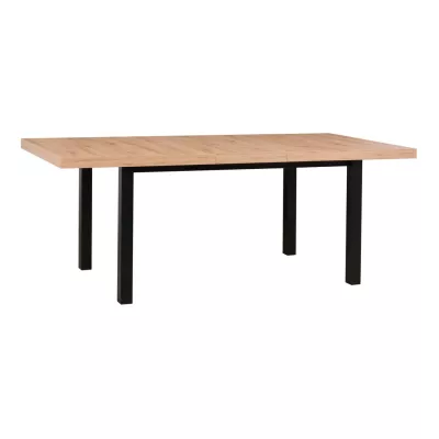 Jídelní stůl 92x160/200 PENELOPE 5 - dub artisan / černý