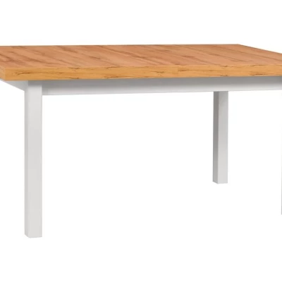 Jídelní stůl 92x160/200 PENELOPE 5 - dub wotan / bílý