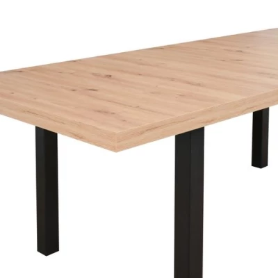 Jídelní stůl 92x160/240 (2x40) PENELOPE 6 - dub artisan / černý