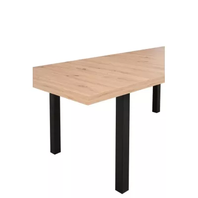 Jídelní stůl 92x160/240 (2x40) PENELOPE 6 - dub artisan / černý