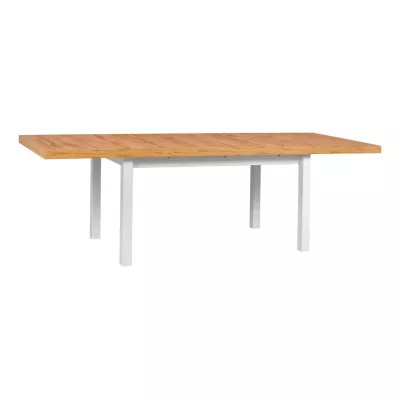 Jídelní stůl 92x160/240 (2x40) PENELOPE 6 - dub wotan / bílý