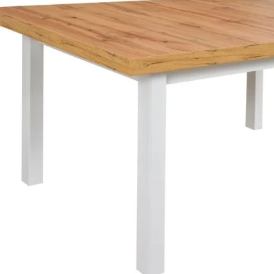 Jídelní stůl 92x160/240 (2x40) PENELOPE 6 - dub wotan / bílý