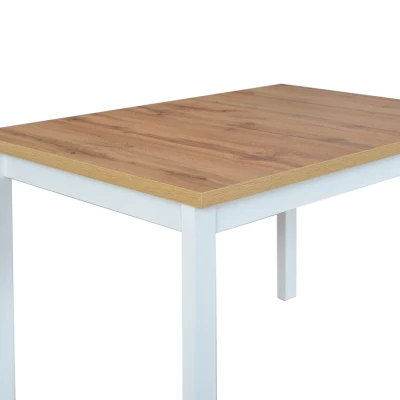 Jídelní stůl 80X120 DOROTA 1S - dub wotan / bílý