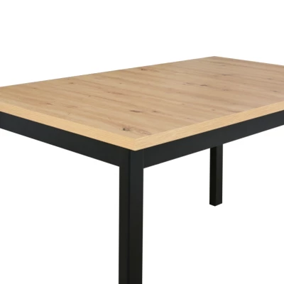 Jídelní stůl 80X140 DOROTA 2M - dub artisan / černý