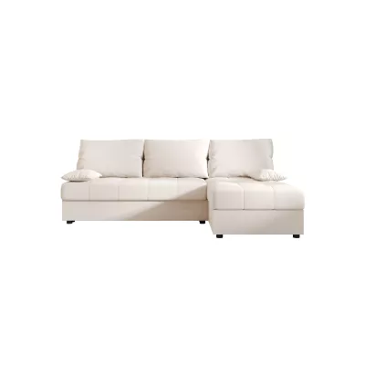 Rozkládací rohová sedačka ADELINDE - smetanová, pravý roh