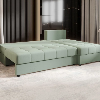 Rozkládací rohová sedačka ADELINDE - zelená, pravý roh