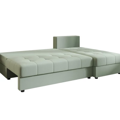 Rozkládací rohová sedačka ADELINDE - zelená, pravý roh