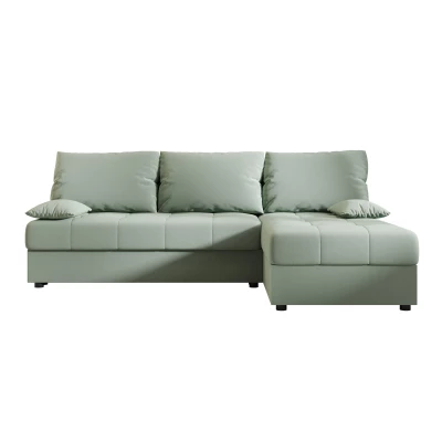 Rozkládací rohová sedačka ADELINDE - zelená, pravý roh