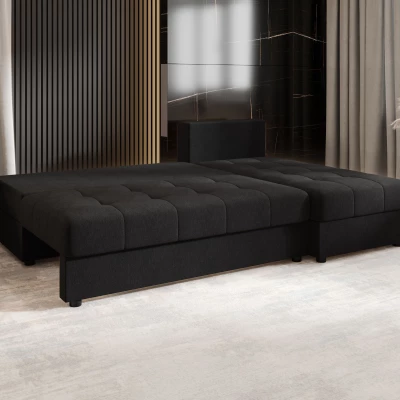 Rozkládací rohová sedačka ADELINDE - černá 1, pravý roh