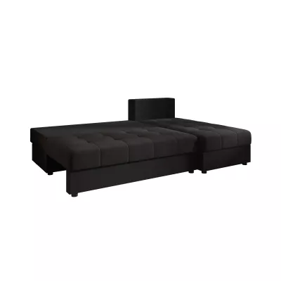 Rozkládací rohová sedačka ADELINDE - černá 1, pravý roh