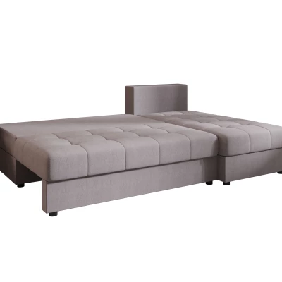 Rozkládací rohová sedačka ADELINDE - šedá, pravý roh