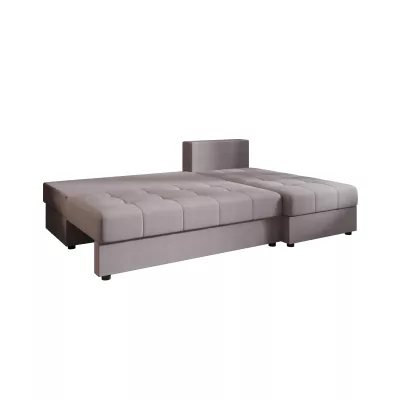 Rozkládací rohová sedačka ADELINDE - šedá, pravý roh