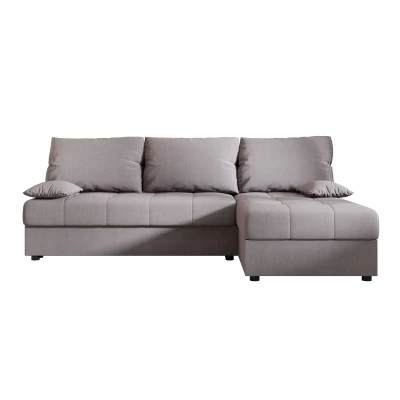 Rozkládací rohová sedačka ADELINDE - šedá, pravý roh