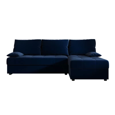 Rozkládací rohová sedačka ADELINDE - tmavě modrá, pravý roh