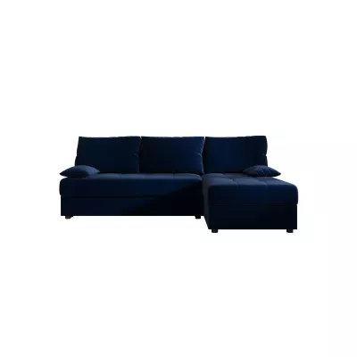 Rozkládací rohová sedačka ADELINDE - tmavě modrá, pravý roh