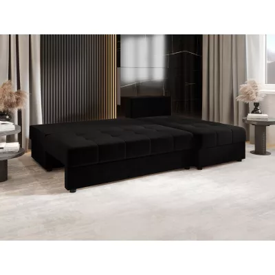 Rozkládací rohová sedačka ADELINDE - černá 2, pravý roh