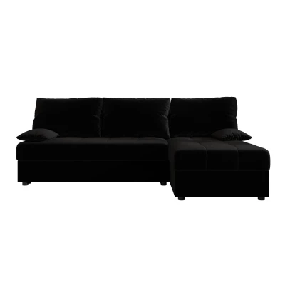 Rozkládací rohová sedačka ADELINDE - černá 2, pravý roh