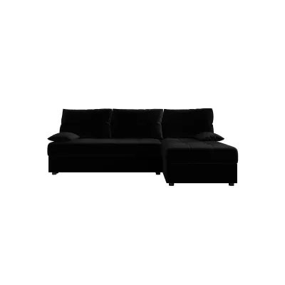 Rozkládací rohová sedačka ADELINDE - černá 2, pravý roh