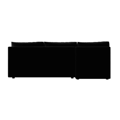 Rozkládací rohová sedačka ADELINDE - černá 2, pravý roh