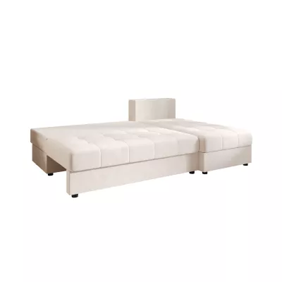 Rozkládací rohová sedačka ADELINDE - krémová, pravý roh