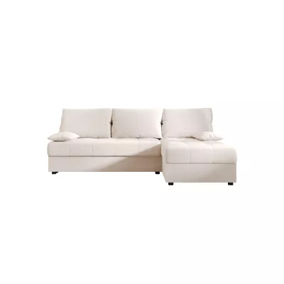 Rozkládací rohová sedačka ADELINDE - krémová, pravý roh