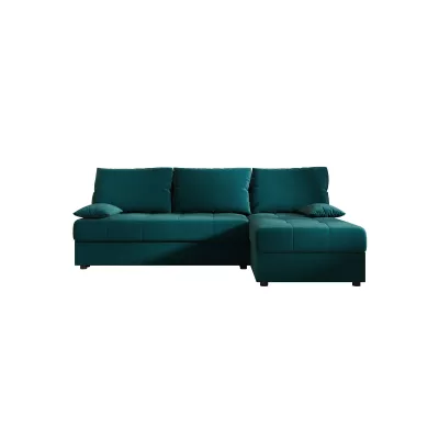 Rozkládací rohová sedačka ADELINDE - petrolejová, pravý roh