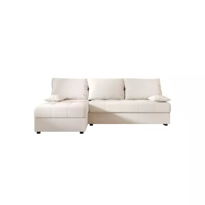 Rozkládací rohová sedačka ADELINDE - smetanová, levý roh