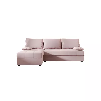 Rozkládací rohová sedačka ADELINDE - růžová, levý roh