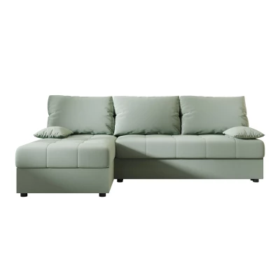 Rozkládací rohová sedačka ADELINDE - zelená, levý roh