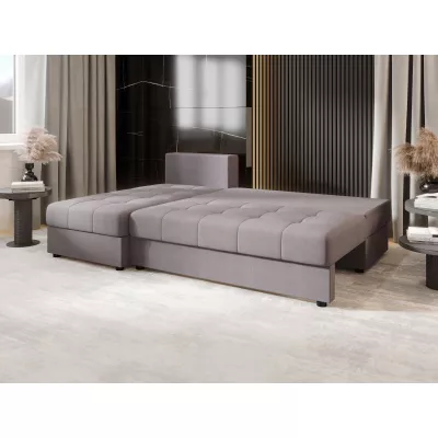 Rozkládací rohová sedačka ADELINDE - šedá, levý roh