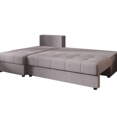 Rozkládací rohová sedačka ADELINDE - šedá, levý roh