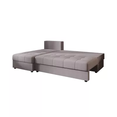 Rozkládací rohová sedačka ADELINDE - šedá, levý roh