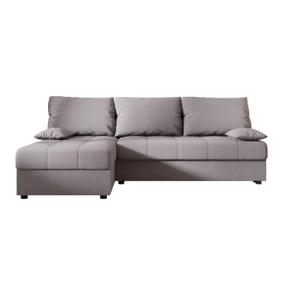 Rozkládací rohová sedačka ADELINDE - šedá, levý roh