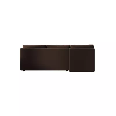 Rozkládací rohová sedačka ADELINDE - tmavě hnědá, levý roh