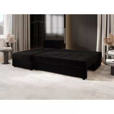 Rozkládací rohová sedačka ADELINDE - černá 2, levý roh