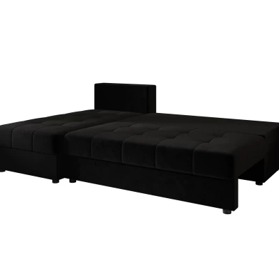 Rozkládací rohová sedačka ADELINDE - černá 2, levý roh