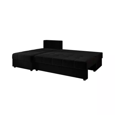 Rozkládací rohová sedačka ADELINDE - černá 2, levý roh