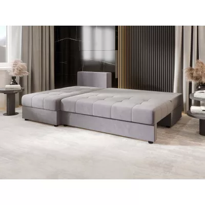 Rozkládací rohová sedačka ADELINDE - světle šedá, levý roh