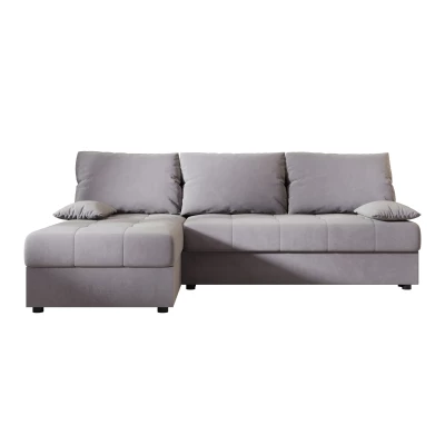 Rozkládací rohová sedačka ADELINDE - světle šedá, levý roh