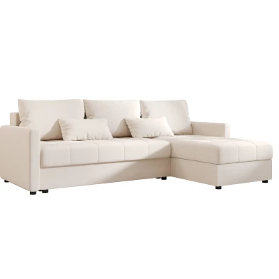 Rozkládací sedací souprava ADELINDE - smetanová, pravý roh