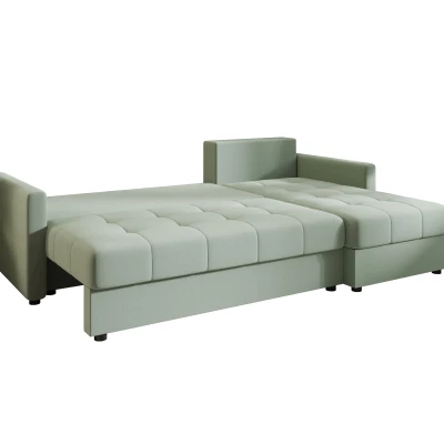 Rozkládací sedací souprava ADELINDE - zelená, pravý roh