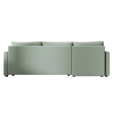 Rozkládací sedací souprava ADELINDE - zelená, pravý roh