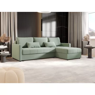 Rozkládací sedací souprava ADELINDE - zelená, pravý roh