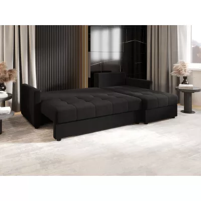 Rozkládací sedací souprava ADELINDE - černá 1, pravý roh