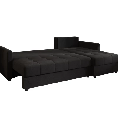 Rozkládací sedací souprava ADELINDE - černá 1, pravý roh