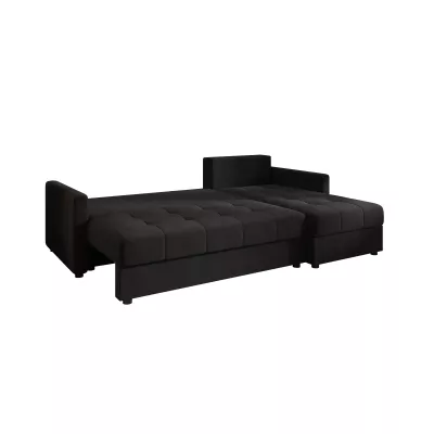 Rozkládací sedací souprava ADELINDE - černá 1, pravý roh