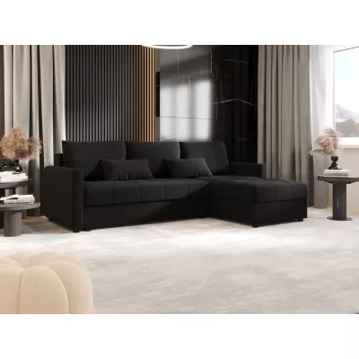 Rozkládací sedací souprava ADELINDE - černá 1, pravý roh