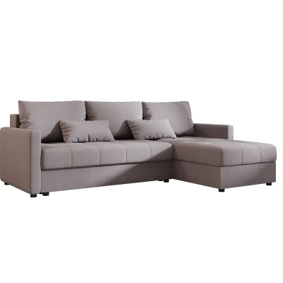 Rozkládací sedací souprava ADELINDE - šedá, pravý roh